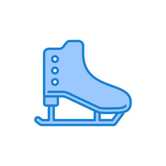 ice skate icon.ice skate shoes with winter sports, icon vector illustration editable design. Perfect for web and app interfaces, infographics, etc.