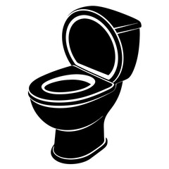 Toilet bowl isolated on white, Toilet bowl vector art, Toilet bowl silhouette, Toilet bowl icon, Toilet bowl line art,eps, black and white Toilet bowl
