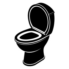 Toilet bowl isolated on white, Toilet bowl vector art, Toilet bowl silhouette, Toilet bowl icon, Toilet bowl line art,eps, black and white Toilet bowl
