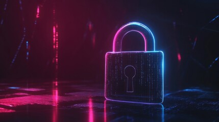 Cybersecurity - Digital Lock Concept