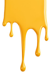 Melted Cheese Dripping From Above Transparent Background Cutout