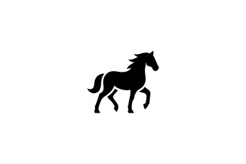 Fototapeta premium Horse silhouette illustration.