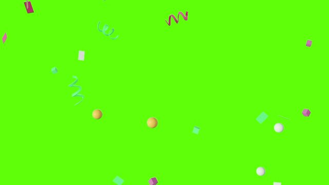animated party video with green screen