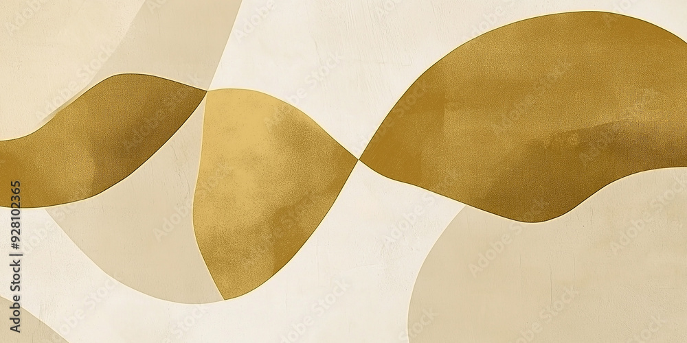 Aufkleber abstract background featuring intertwining golden shapes and organic lines