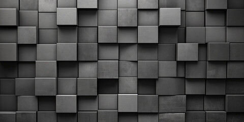 Abstract dark metallic cubes forming a geometric pattern background
