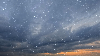beautiful scurry on clouds on sky bg - photo of nature