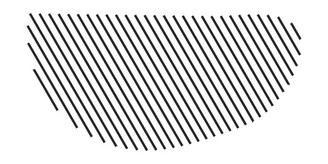 Abstract shape with a diagonal stripe pattern