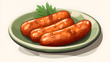 Fresh sausage illustration