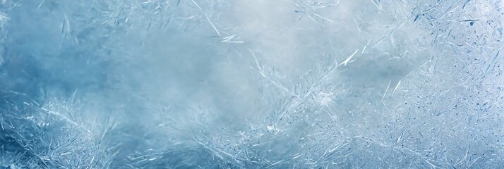 Fototapeta premium Close-up surface covered ice crystals crystals are varying Ice t
