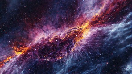 Obraz premium Abstract digital art piece that appears to be A timelapse micros
