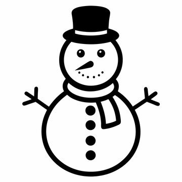 recommend clip art: Black line art Christmas snowman black  silhouette, snowman in silhouette Christmas theme
                    
