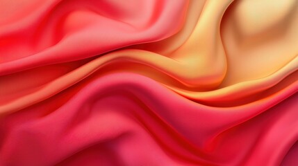 Obraz premium Vibrant Abstract Fabric Waves with Warm Red and Orange Colors