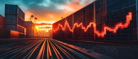 Dynamics of Commodity Prices in Import Export Shaped by Inflation and International Trade Realities   A Photography Concept with Copy Space for Text Overlay