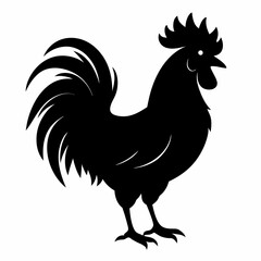 rooster black  silhouette icon