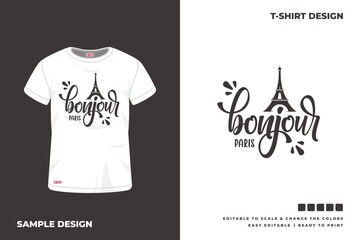 bonjour paris t shirt design © ayunannas