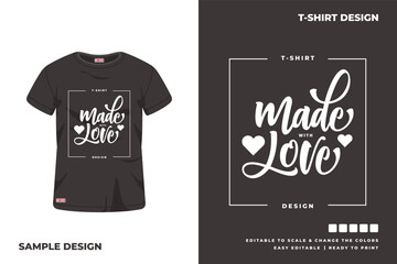 made with love t shirt design
