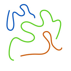 Obraz premium Graphic lines squiggle vectors decoration