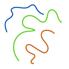 Graphic lines squiggle vectors decoration