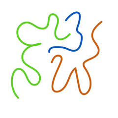Graphic lines squiggle vectors decoration