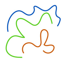 Fototapeta premium Graphic lines squiggle vectors decoration
