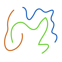 Obraz premium Graphic lines squiggle vectors decoration