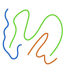 Graphic lines squiggle vectors decoration