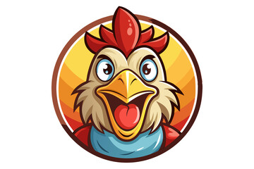 Fototapeta premium chicken cartoon logo