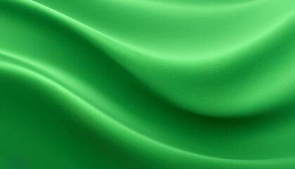 Abstract green liquid flowing elegant waves banner design. Smooth silk wavy header background
