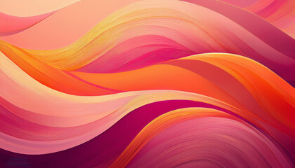 Pink orange abstract wavy background