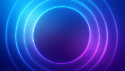Smooth blurred blue and purple circles. Abstract tech futuristic elegant background