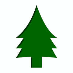 Obraz premium christmas tree icon isolated with white background