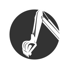 Excavator icon logo design