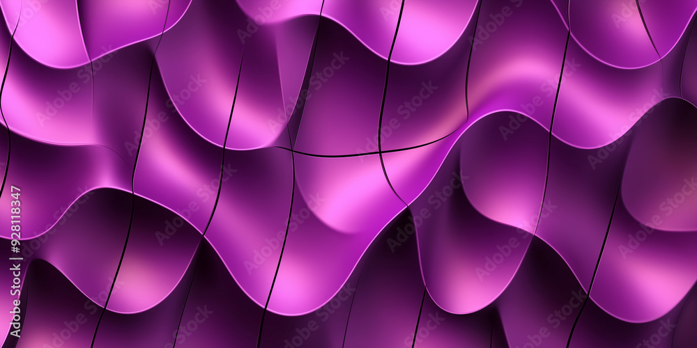 Aufkleber purple metallic structure forming a wavy pattern background