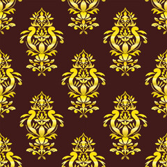 Classical Vector damask seamless pattern background, Luxury old fashioned damask ornament, royal victorian seamless texture for background, wallpapers, textile, wrapping, illustration design