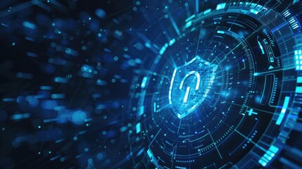 Fototapeta premium Cybersecurity and Data Protection: A Digital Shield