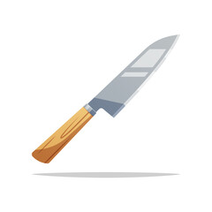 kitchen knife vector isolated on white backrgound.