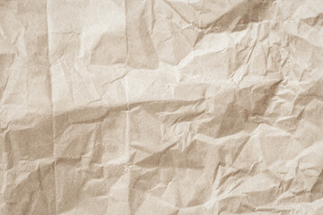 Obraz premium Crumpled brown paper texture. Abstract background and texture for design.