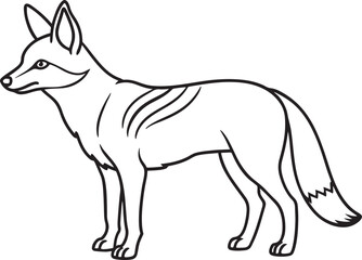 jackal vector silhouette by illustrator