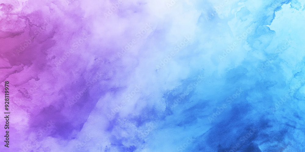 Aufkleber blue and purple watercolor gradient creating abstract background
