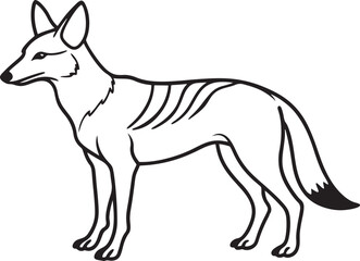 jackal vector silhouette by illustrator