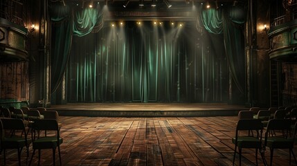 The Enigmatic Theater. The allure of silence and anticipation concept