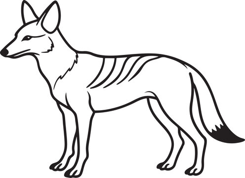 recommend clip art: jackal vector silhouette by illustrator