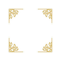 Simple Mandala Frame Gold Vector Design