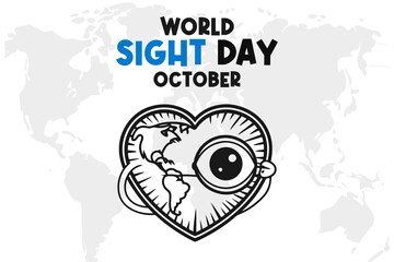 Naklejka premium World Sight Day Background Vector Eye Health and Vision Awareness Design