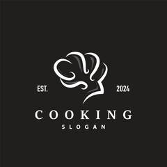 Chef Logo Design Cooking Inspiration And Chef Hat With Simple Lines For Restaurant Business Brands