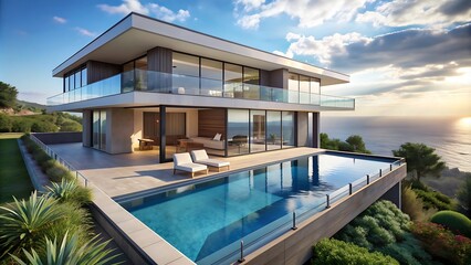 Modern Villa with Infinity Pool and Ocean View.