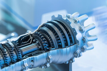 3D printer jet engine printed model metal plastic