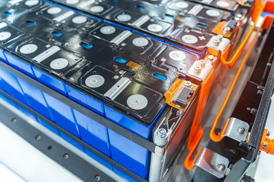 Electric vehicle lithium NMC battery for EV car energy storage. Lithium-ion cell pack or High voltage electric vehicle batteries.