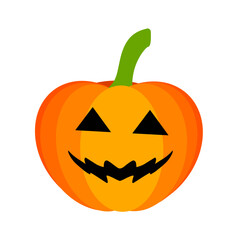 Halloween pumpkin, Halloween element isolated on transparent background. Vector illustration