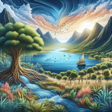  Environmental Protection Mauritius An artwork depicting the bea